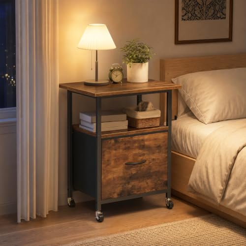 HOOBRO Printer Stand with File Drawer, 2 Tier Under Desk - Image 8