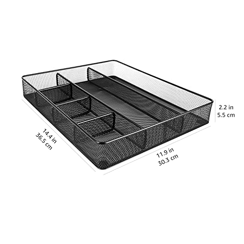 Amazon Basics Metal Mesh Desk Organizer with 6 Compa | All Products - Image 5