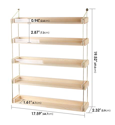 J JACKCUBE DESIGN Wall Mount Gold Metal and Wood Nail Polish - Image 4