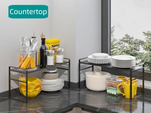Expandable Cabinet Shelf Organizer Riser for Kitchen Pantry Under - Image 5