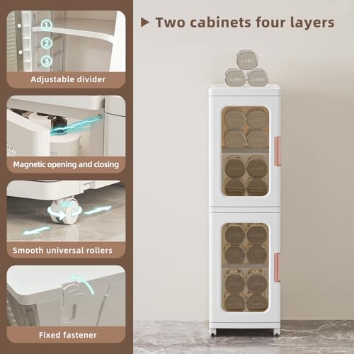 CXCJAI Narrow Cabinet With Doors and Shelves - Tall Skinny - Image 5