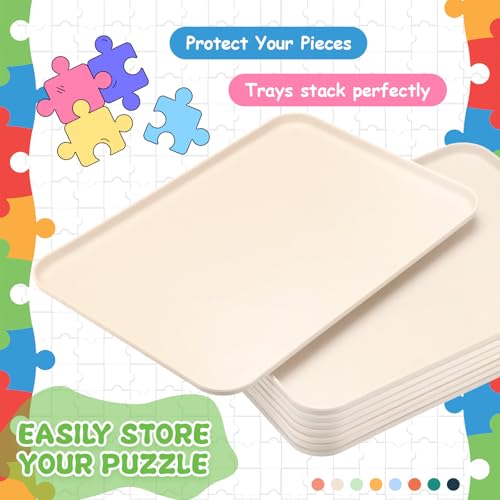 8 Pcs 15'' x 10.5' Extra Large Puzzle Sorting Trays - Image 7