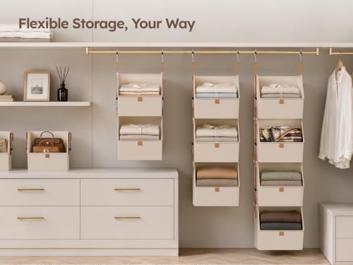 Homsorout Hanging Closet Organizer, Modular 4-in-1 Hanging - Image 6