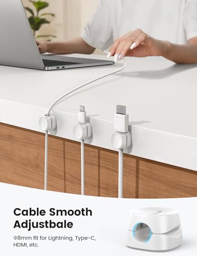 Lamicall 8 Pack Cord Organizer, [1s Lock] Cable Management Clips - Image 7