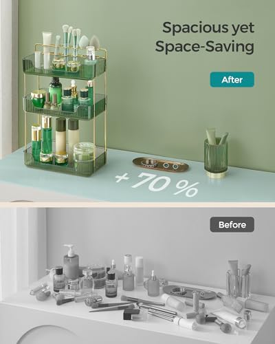 SONGMICS 3-Tier Makeup Organizer, Square, Customizable - Image 5