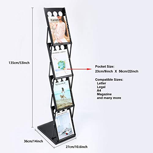Polmart Portable Floor Display Rack for Magazines, Brochures & - Image 3