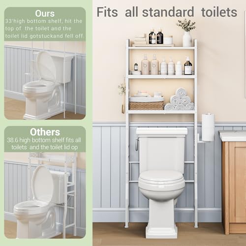 Over the Toilet Storage Shelf 3-Tier Adjustable Bath | All Products - Image 7