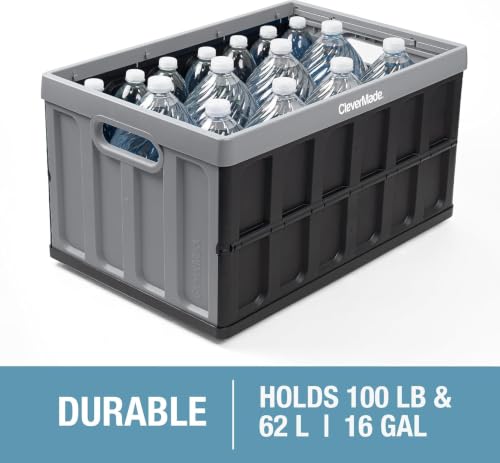 CleverMade Collapsible Storage Bins, 62L - Image 5