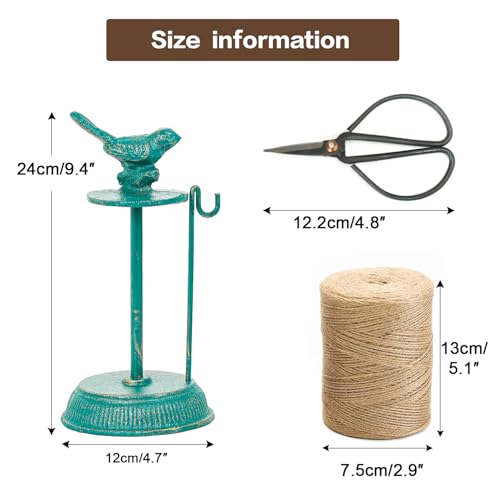 Sungmor Cast Iron Bird Twine Holder Set-Twine String & - Image 4