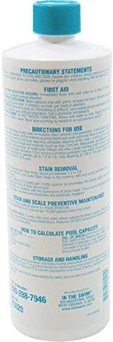 In The Swim Super Stain Away - Ultimate Swimming Pool Stain Remover – Prevents Stains, Scaling, and Build-Up - 4 x 1 Quart Bottles