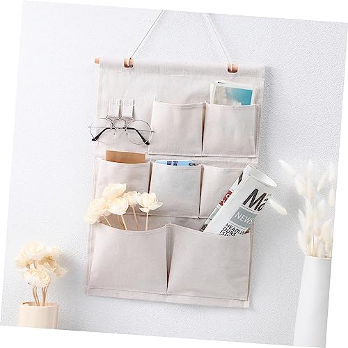 Hanging Storage Organizer Bag for Office Home Beige with Multi - Image 7