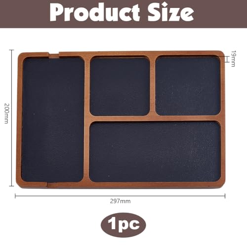 Wooden Valet Tray Wood Storage Organizer Desktop Organizer - Image 3