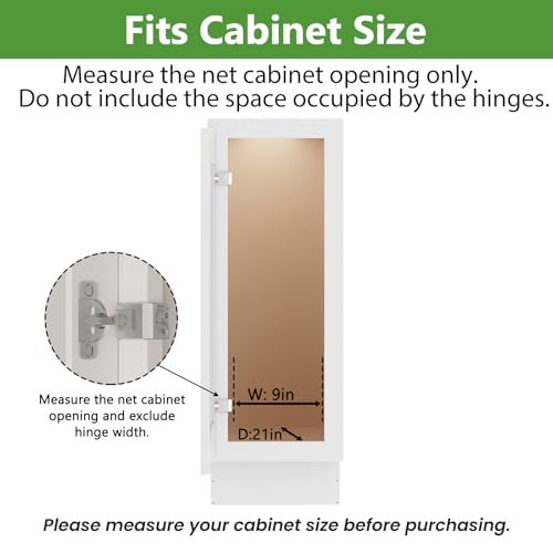 ROOMTEC Pull Out Spice Rack for Narrow Cabinet (8½" W X - Image 7