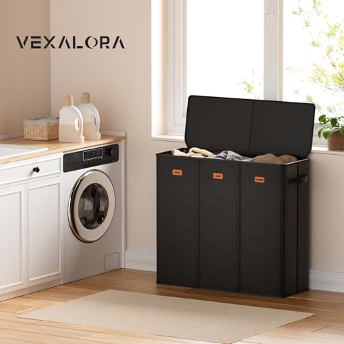 Laundry hamper 3 Section, XL Clothes Hamper with Lid & Inner Bag - Image 5