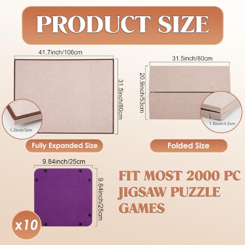 Ceenna 2000 Pcs Puzzle Board, 10 Sorting Trays Tilting - Image 4