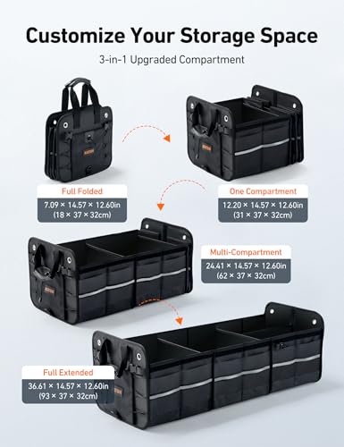 AstroAI Car Trunk Organizer Storage Portable Collapsible Large - Image 5