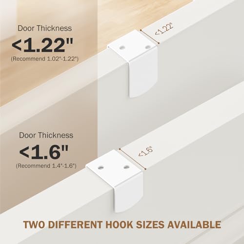 Delamu White Narrow 6-Tier Over the Door Pantry Organizer - Image 7