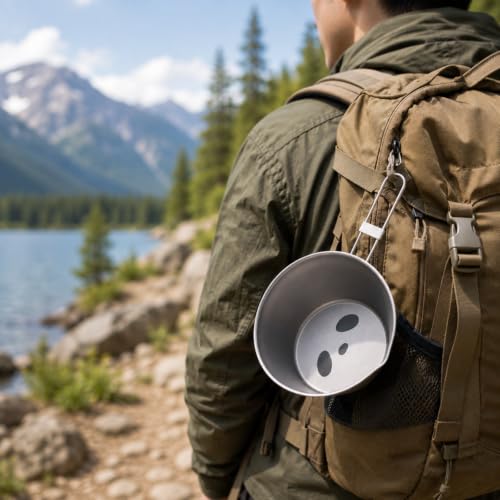 Ultralight Panda Titanium Sierra Cup with Titanium Spoon - Image 3