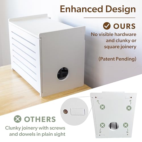 WiFi Router Storage Cabinet Router Box Hider WiFi Box Hider Shelf - Image 6