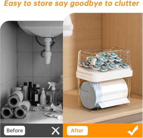 Trash Bag and Laundry pods Dispenser, 3-in-1 Clear Under - Image 5