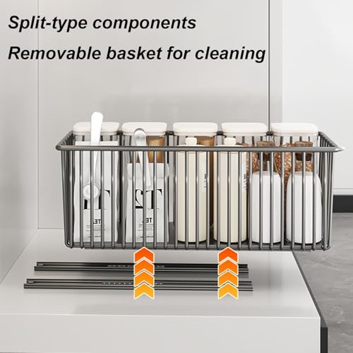 2 Pack Narrow Pull Out Cabinet Organizer for Jars Bottles Cans - Image 6