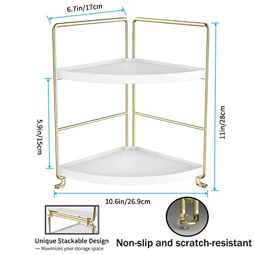 2-Tier Makeup Perfume Counter Organizer, Bathroom Corner - Image 4