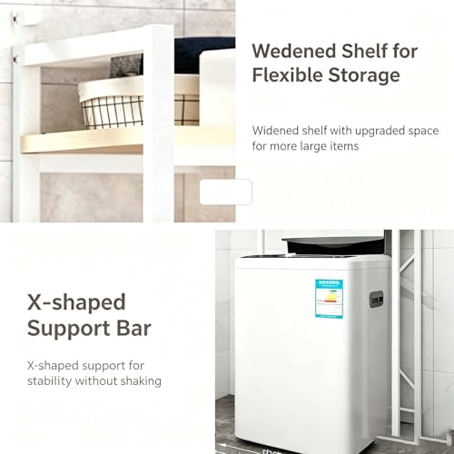 Freestanding Utility Shelf, Heavy Duty Over Washer and Dryer Rack - Image 5
