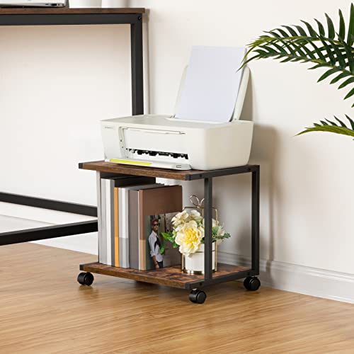 HOOBRO Under Desk Printer Stand, 2-Tier Industrial Printer - Image 6