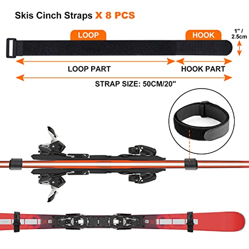 Odoland Ski Rack, Wall Mounted Ski Storage Rack - Image 4