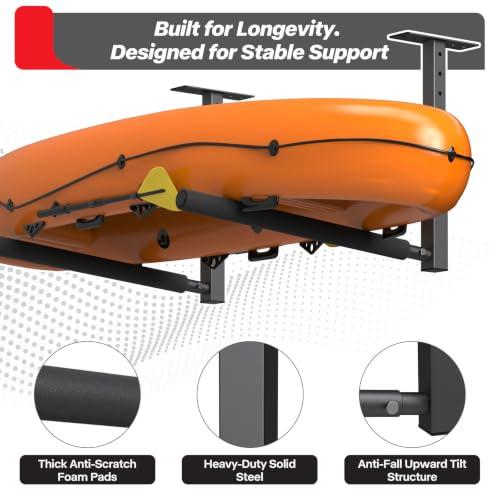 Ceiling Kayak Storage Rack for Garage, Heavy-Duty Overhead - Image 6