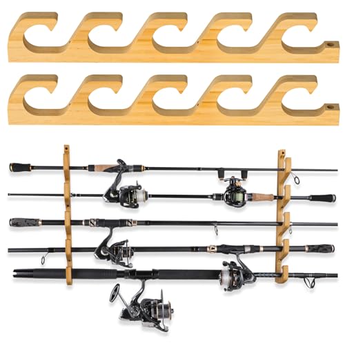PLUSINNO Fishing Rod Holder, Wall & Ceiling Mount Pole - Image 2