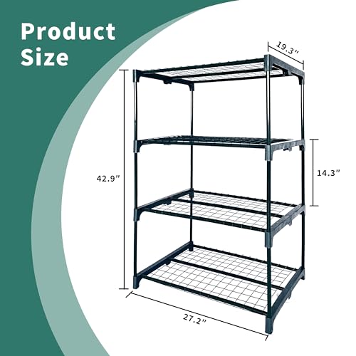 2 Pack Plant Stand Indoor Plant Shelf Outdoor,4 Tier Metal - Image 3