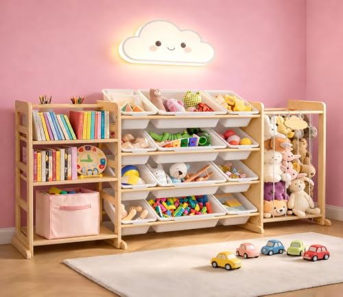 65" Large Toy Storage Organizer with Bins Shelves & - Image 2