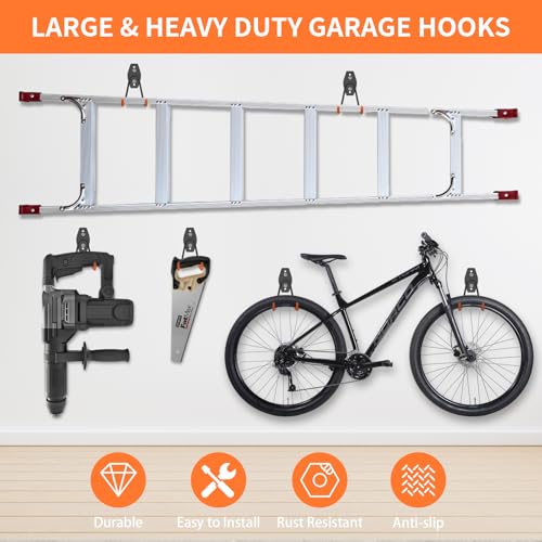 ENUODA Large Garage Hooks Heavy Duty - Ladder Hanger | Garage Storage - Image 5