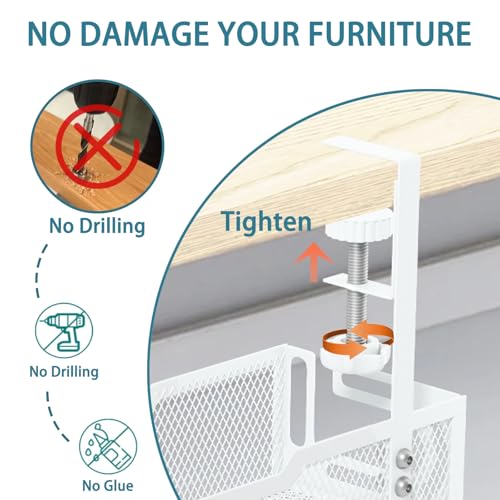 Under Desk Cable Management Tray, No Drill Mesh Cabl - Image 6