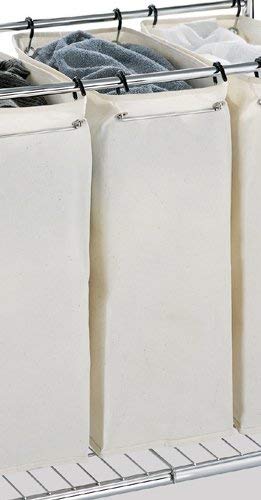 Organize It All Laundry Sorter with Canvas Bags, 3 Section Sorter - Image 5