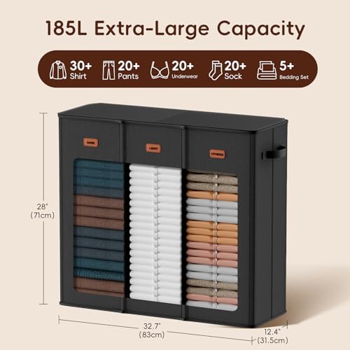 Laundry hamper 3 Section, XL Clothes Hamper with Lid & Inner Bag - Image 4