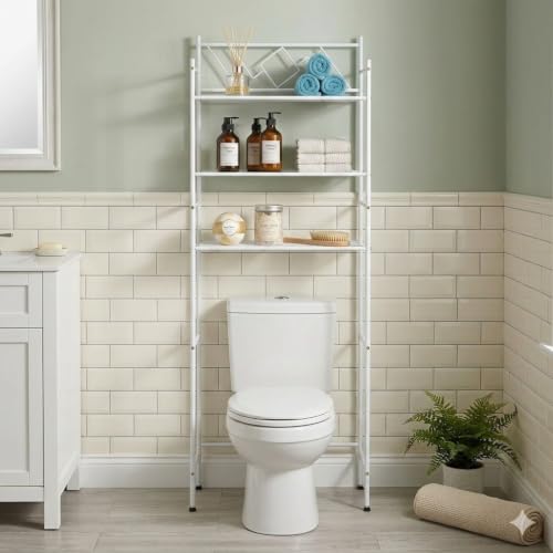 Home Zone Living Over-the-Toilet Bathroom Storage Cabinet - Image 3