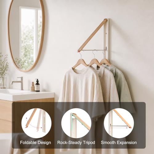 LEQ Clothes Drying Rack Wall Mounted, Foldable Laundry - Image 7