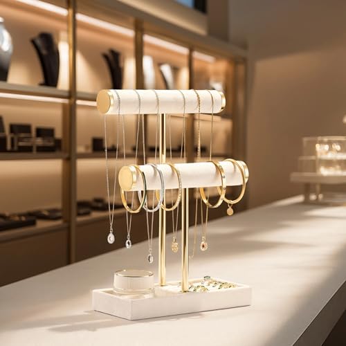 bussdis 2 Tier Bracelet Holder Display, Necklace Holder Organizer - Image 6