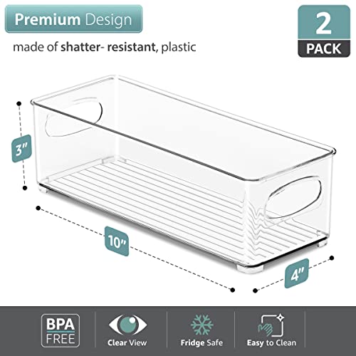 Sorbus Fridge Organizers and Storage, Clear Stackable Bins (Small - Image 5