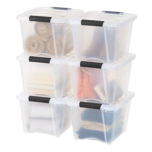 IRIS USA 6-Pack 19 Quart Storage Bins with Lids, Clear - Image 2
