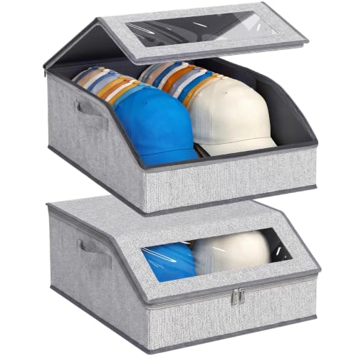 2 Pack Hat Organizer for Baseball Caps, Stackable Hat - Image 2