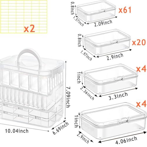 91pcs Bead storage container, 3-Tier bead organizer boxes - Image 3