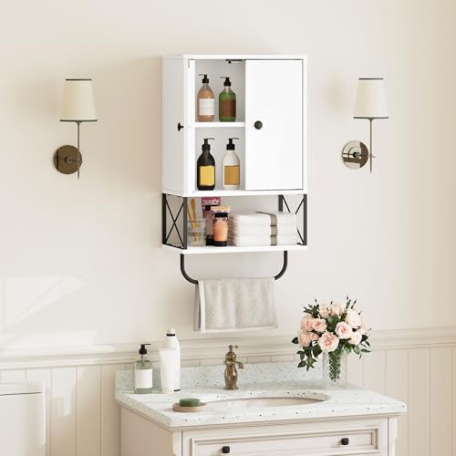 MAHANCRIS Bathroom Wall Cabinet with 2 Door | Home Organization - Image 6
