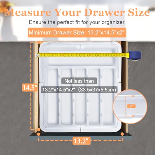 Spaclear Large Silverware Drawer Organizer Expandable Kitchen - Image 6