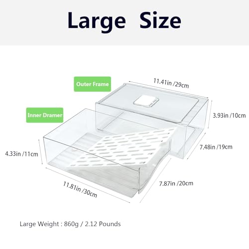 Refrigerator Organizers and Storage Drawer, Stackable Fruit - Image 3