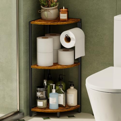 3 Tier Bathroom Corner Shelf, Corner Stand for Bathroom - Image 2