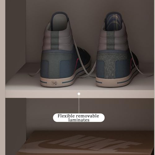 Walnut Wooden Shoe Organizer - Slim Free Standing Cabinet - Image 5