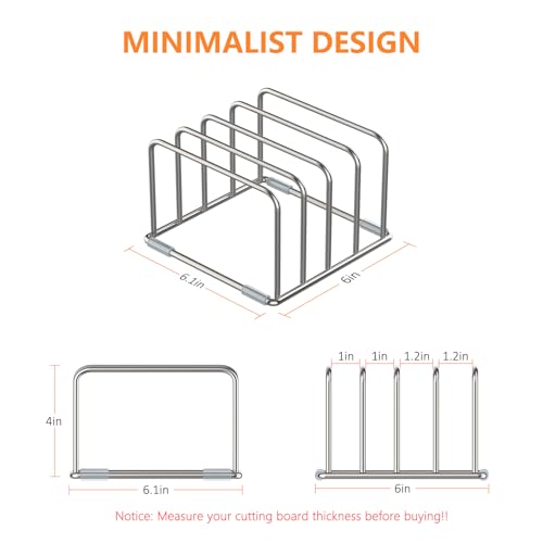 KORRTFID Cutting Board Holder Stand, Chopping Board Storage Rack - Image 3